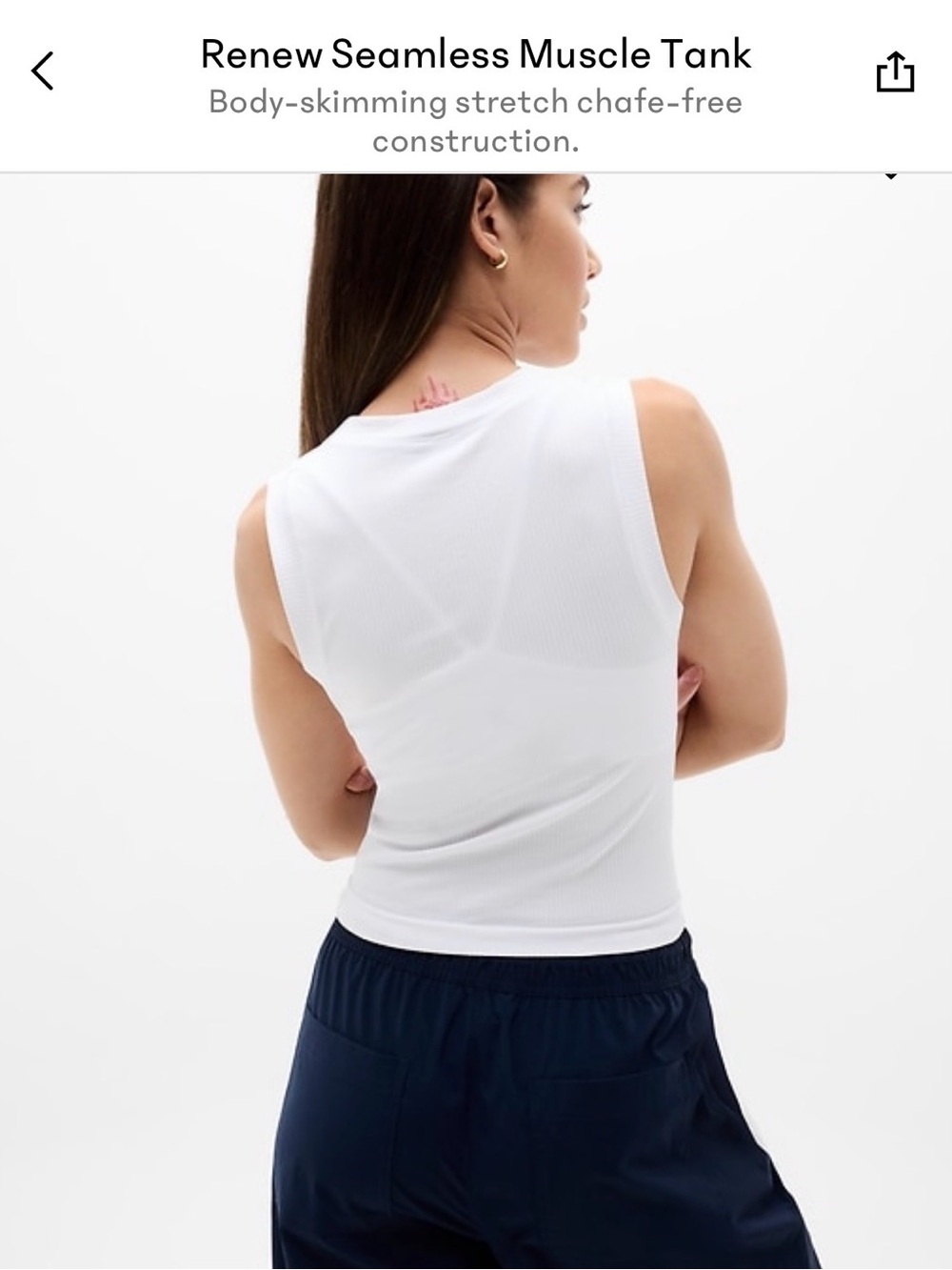 Athleta White Renew Seamless Muscle Tank - Picture 5 of 5